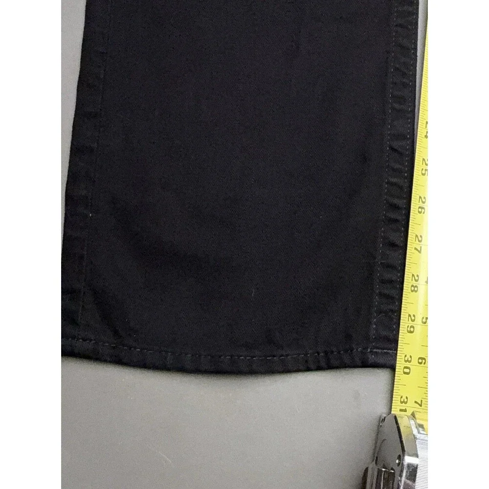 True Religion Mens Black Dark Wash Relaxed Straight Stretch Jeans 5-Pocket 38x30